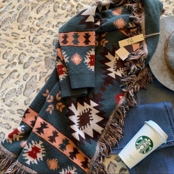 New Women's Aztec Western Cardigan Sweater Coat / Boho Yellowstone Beth Dutton - Picture 4 of 7